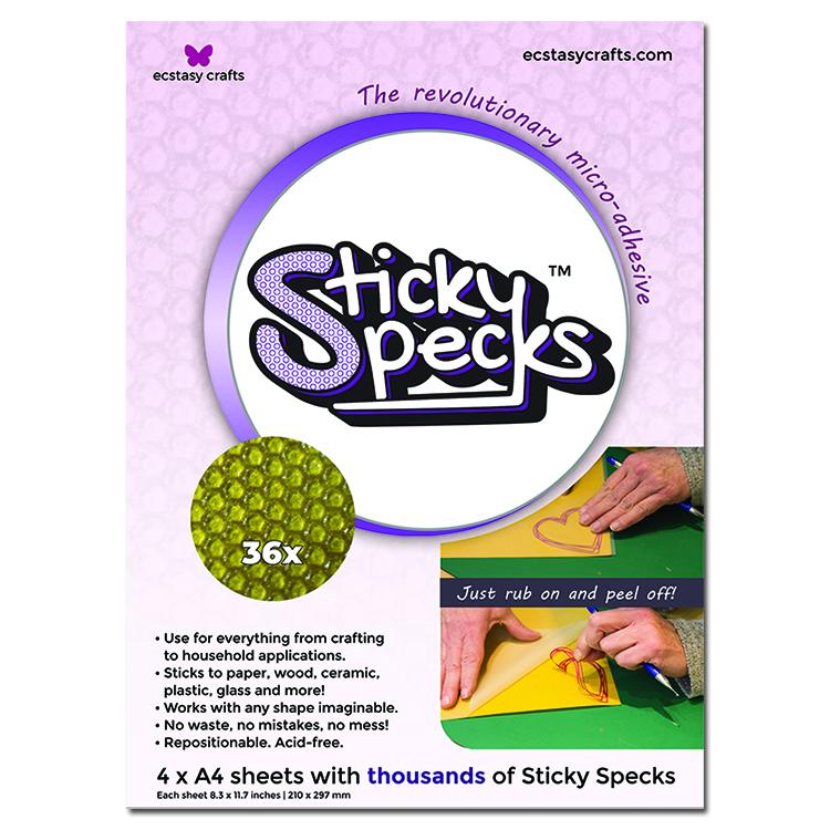 Ecstasy Crafts Sticky Specks Micro Adhesive 4 A4 Sheets