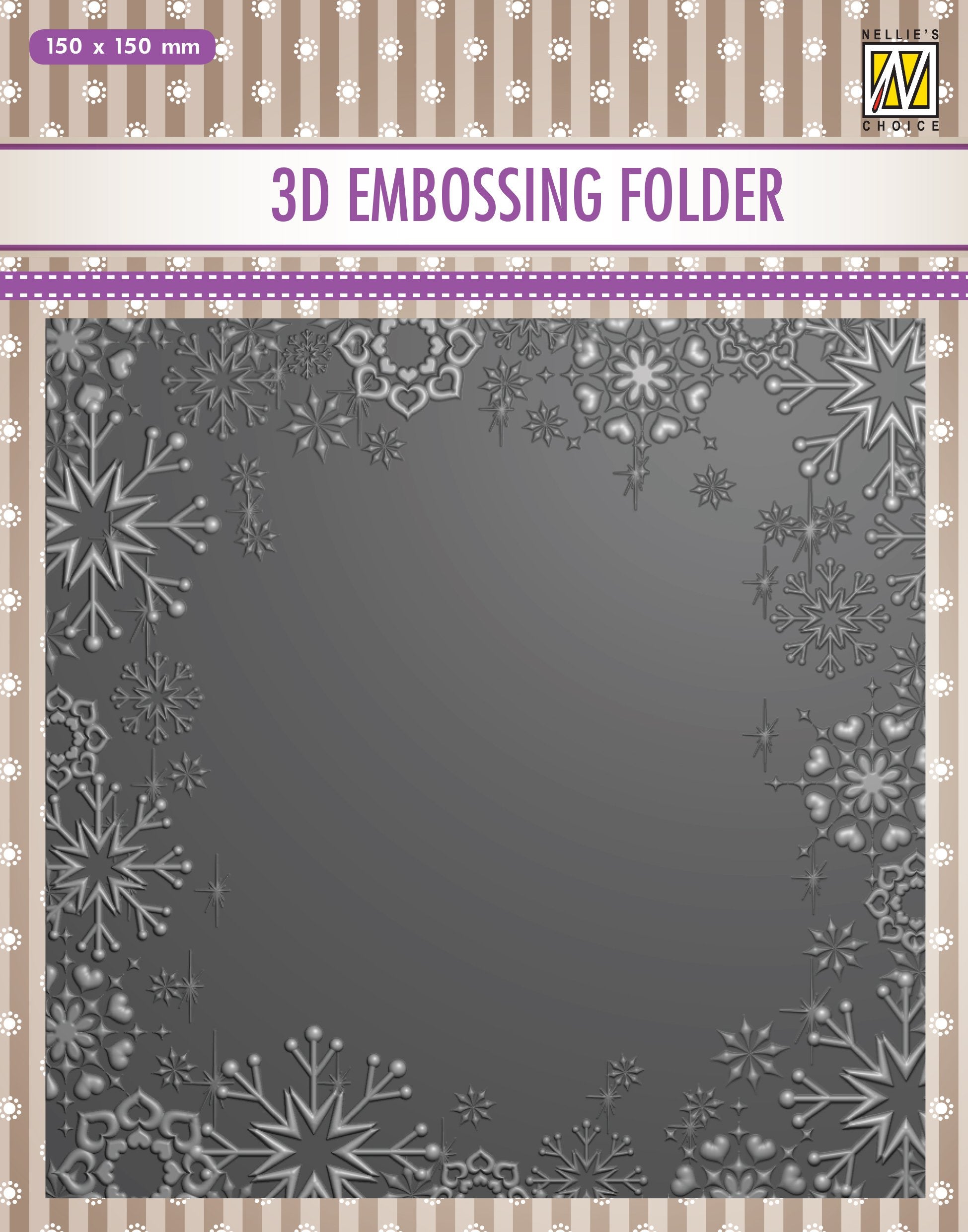 3D Embossing Folder -  Snowflake Frame