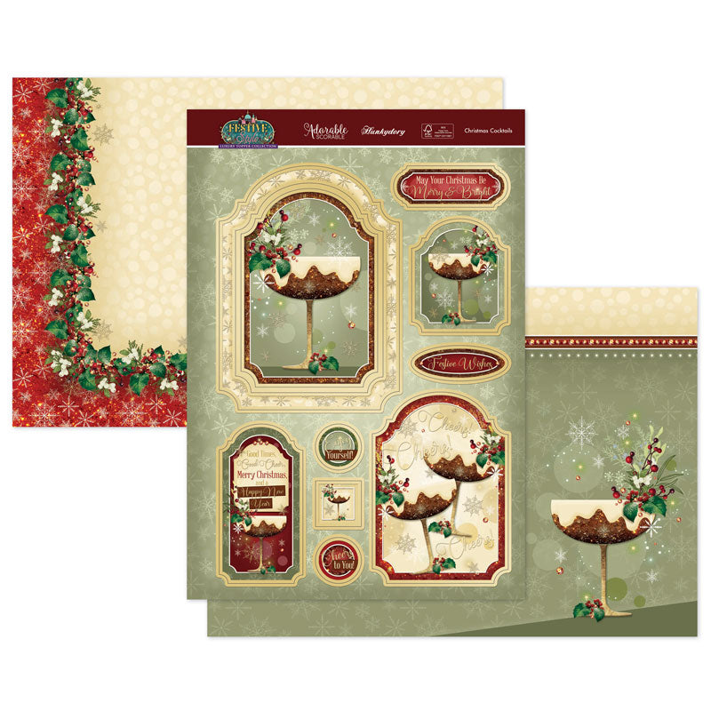 Christmas Cocktails Luxury Topper Set