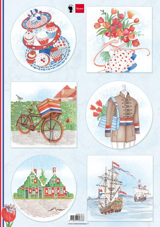 Cutting Sheet I Love Holland - Bicycle A4