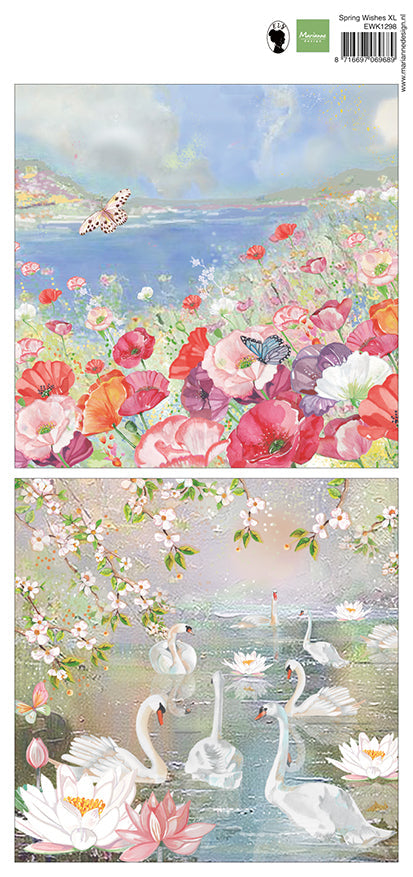 Marianne Design XL Cutting Sheet - Spring Wishes