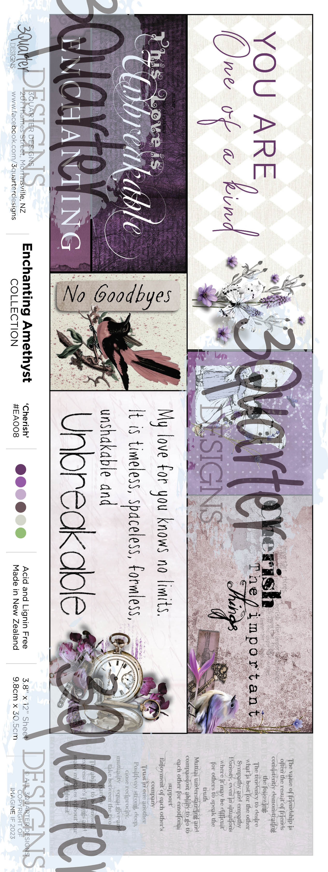 3Quarter Designs - Enchanted Amethyst - Scrapbook Collection