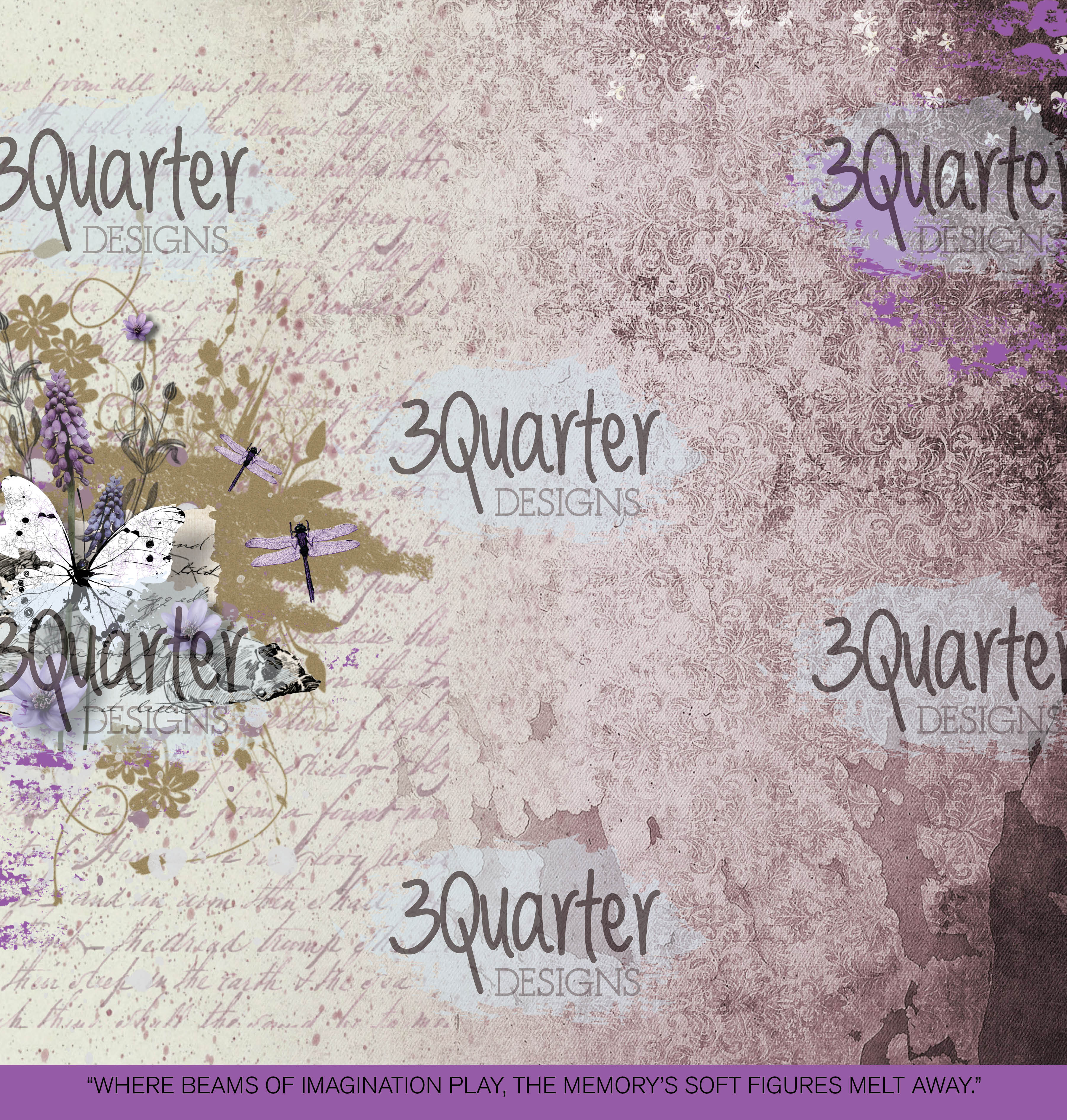 3Quarter Designs - Enchanted Amethyst - Scrapbook Collection