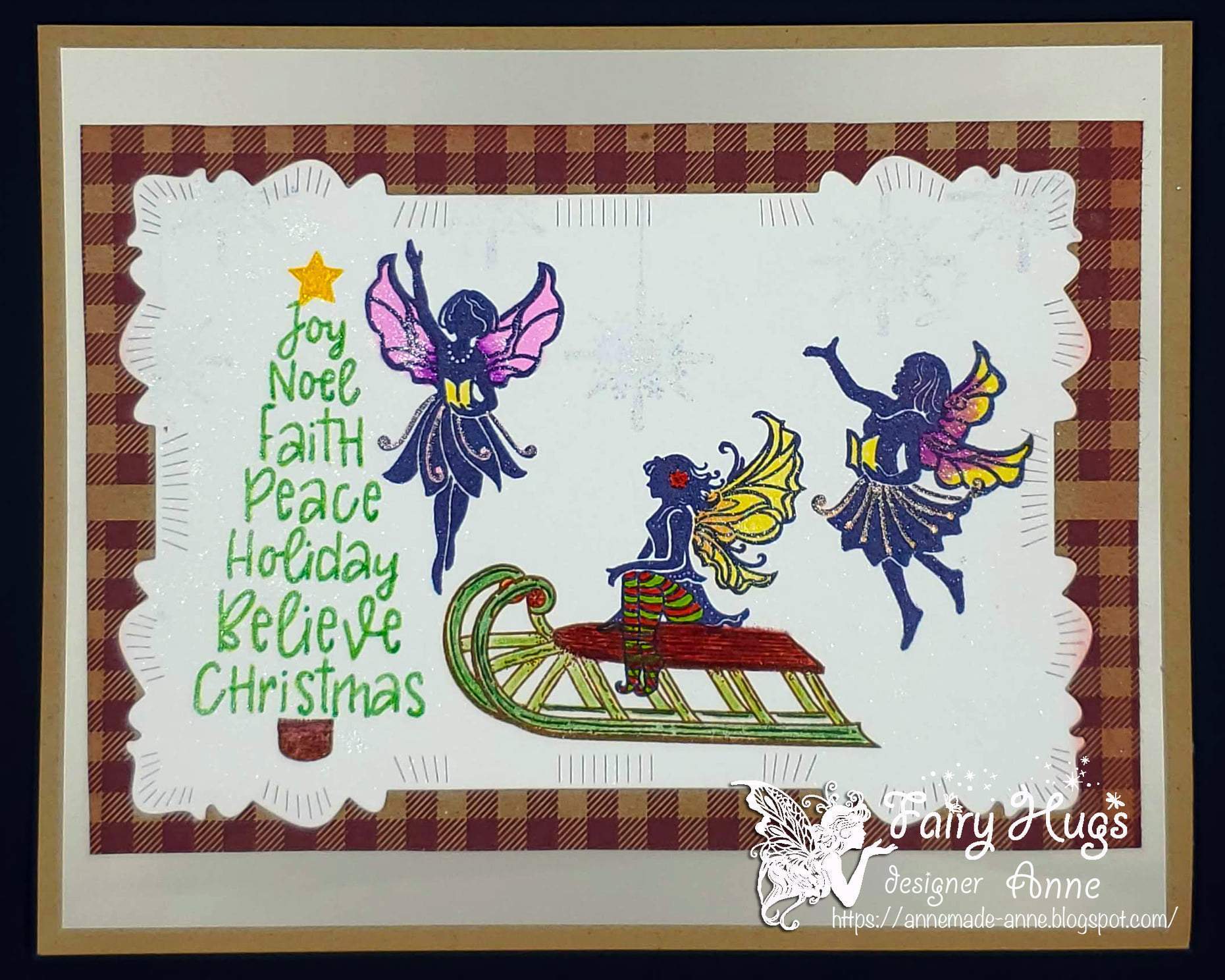 Fairy Hugs Stamps - Wooden Sled