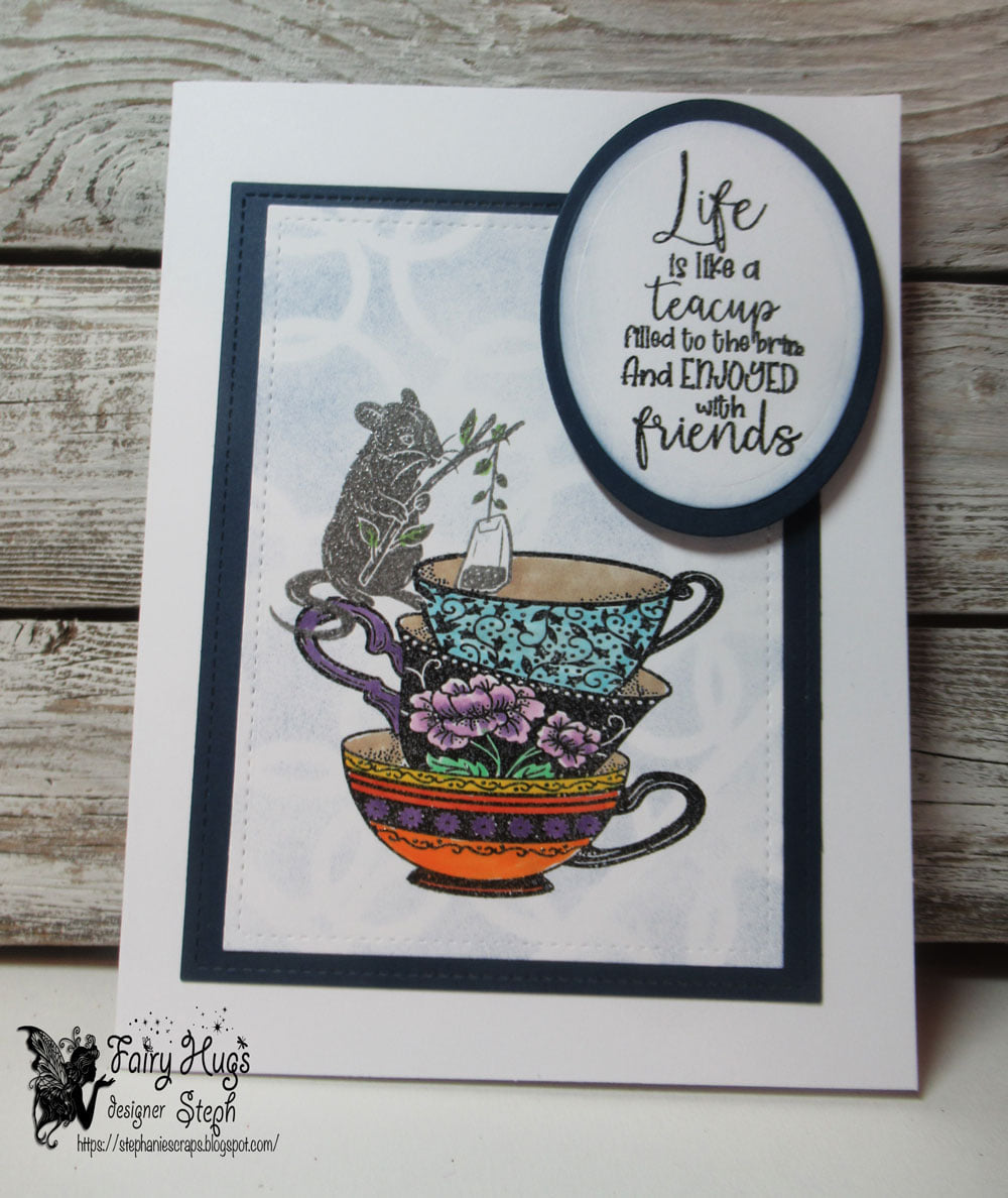 Fairy Hugs Stamps - Stacked Teacups