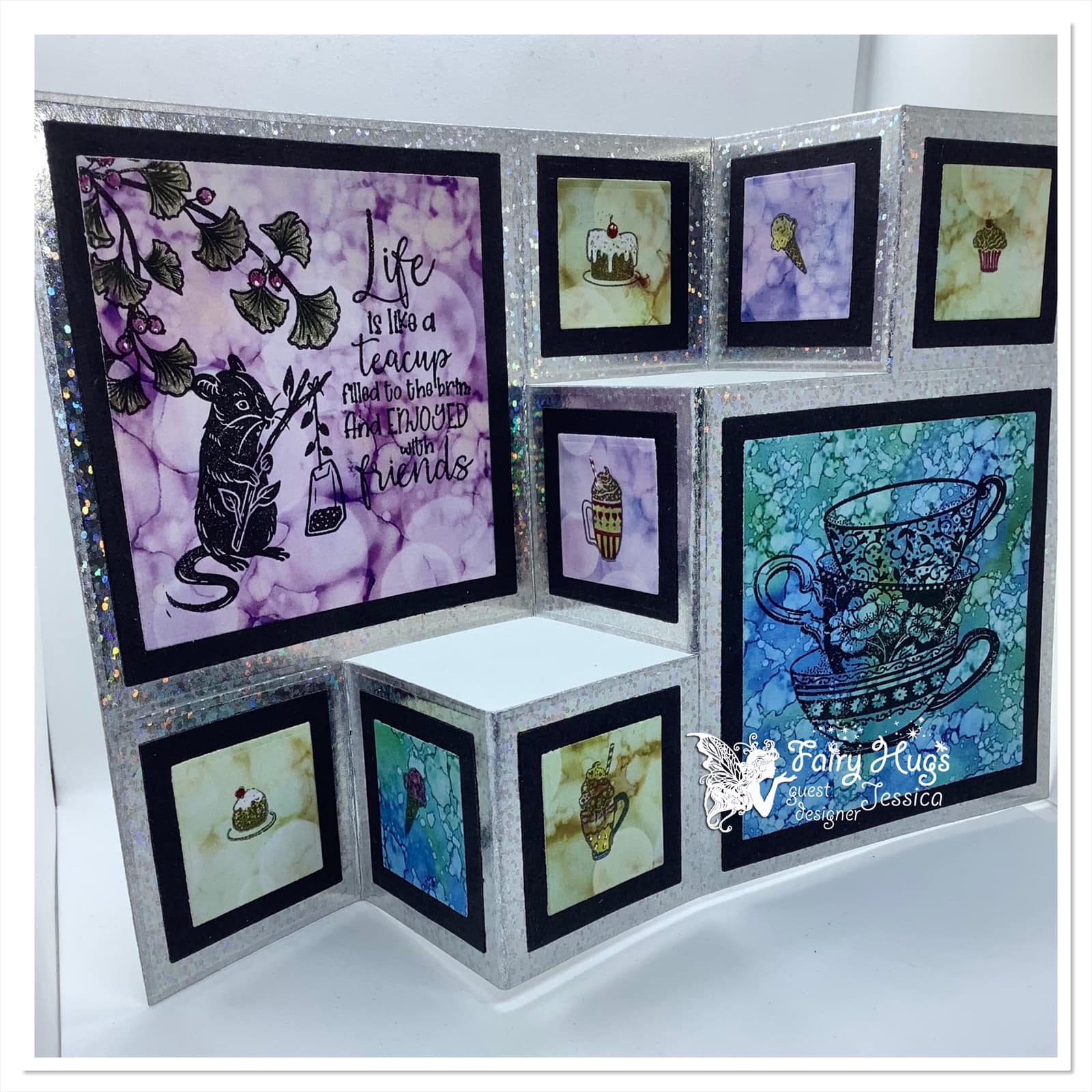 Fairy Hugs Stamps - Stacked Teacups