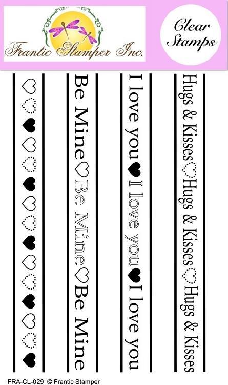 Frantic Stamper Clear Stamp Set - Love Greeting Lines