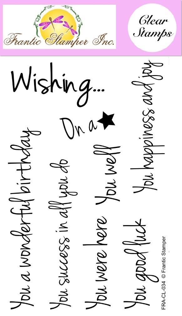 Frantic Stamper Clear Stamp Set - Wishing