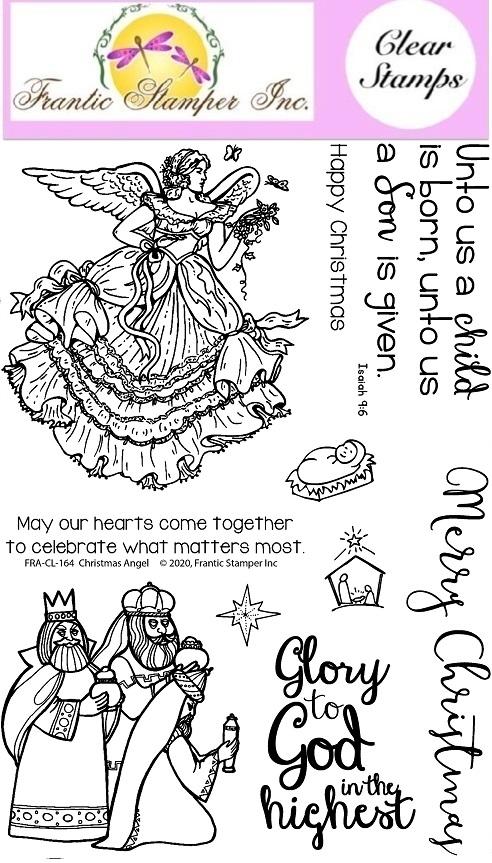 Frantic Stamper Clear Stamp Set - Christmas Angel
