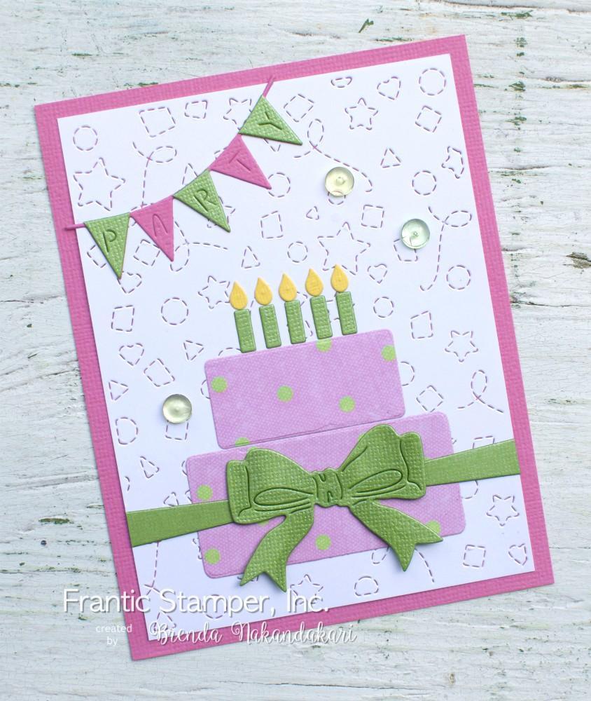 Frantic Stamper Precision Die - Stitched Confetti Background