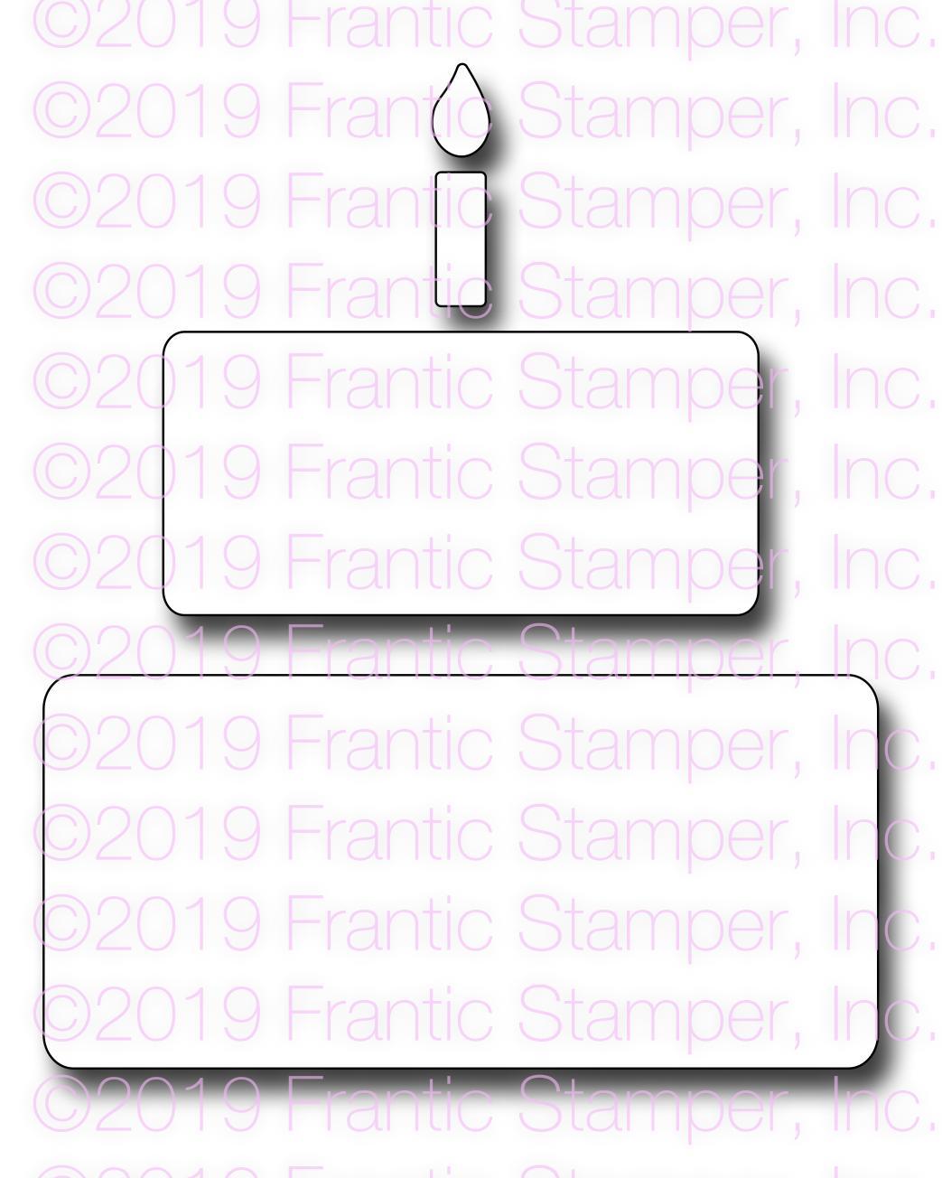 Frantic Stamper Precision Die - Modern Birthday Cake