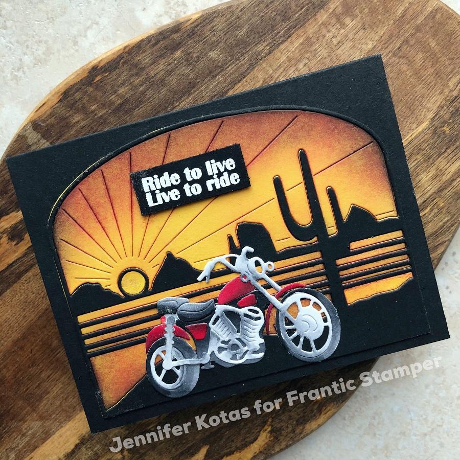 Frantic Stamper Clear Stamp Set - motorcycle