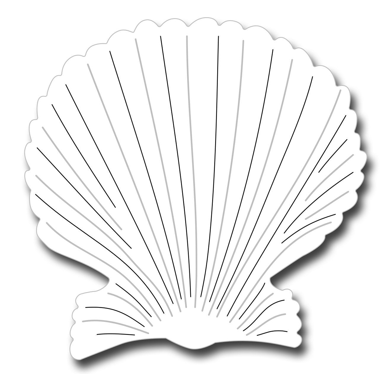 Frantic Stamper Precision Die - Scallop Shell 2