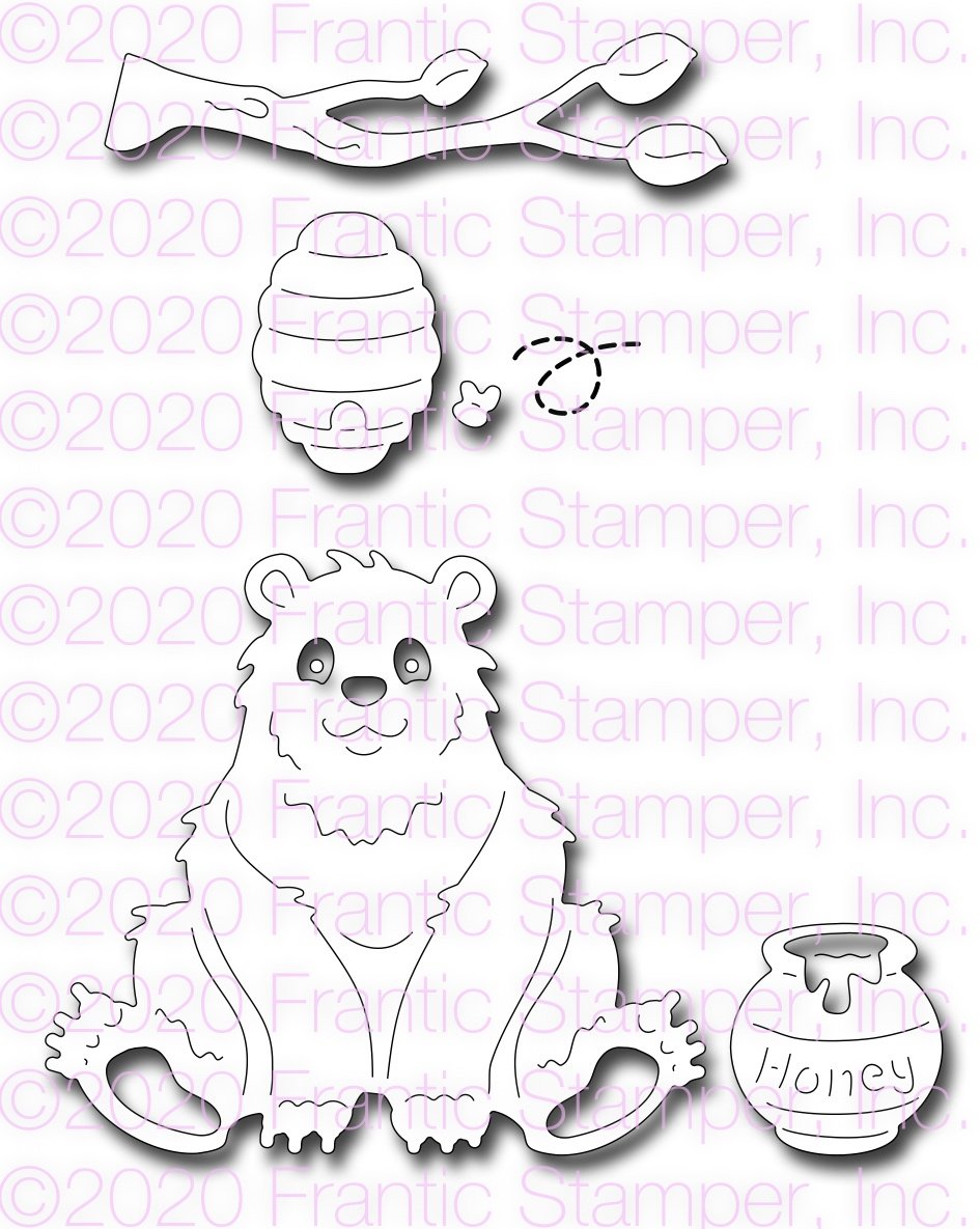 Frantic Stamper Cute Bear die set