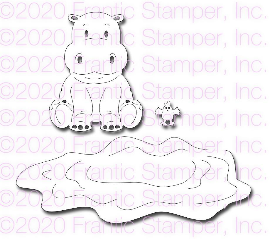 Frantic Stamper Cute Hippo die set