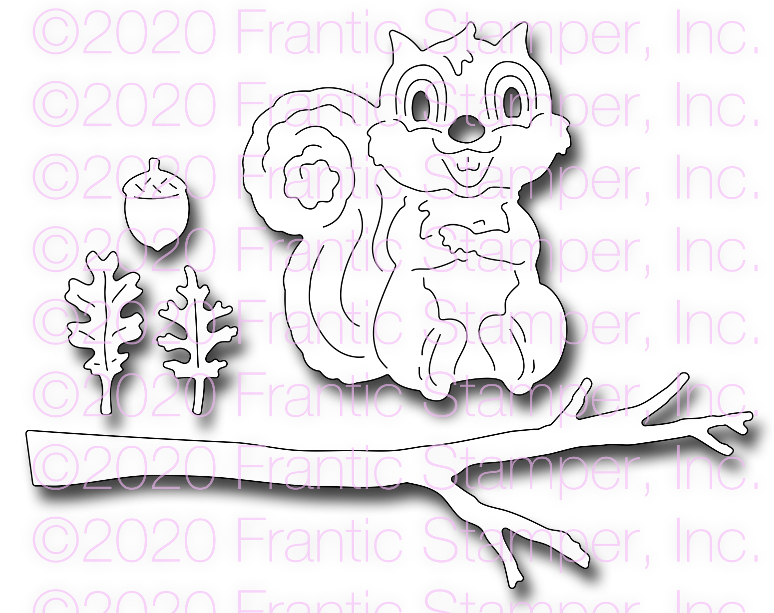 Frantic Stamper Precision Die - Cute Squirrel
