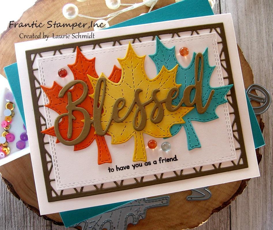 Frantic Stamper Clear Stamp Set - Thankful & Highlight Brushstrokes