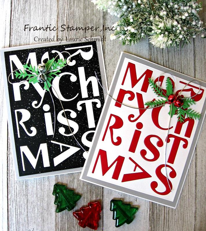 Frantic Stamper Precision Die - Reverse-Cut MeRry ChRiSTMAS background