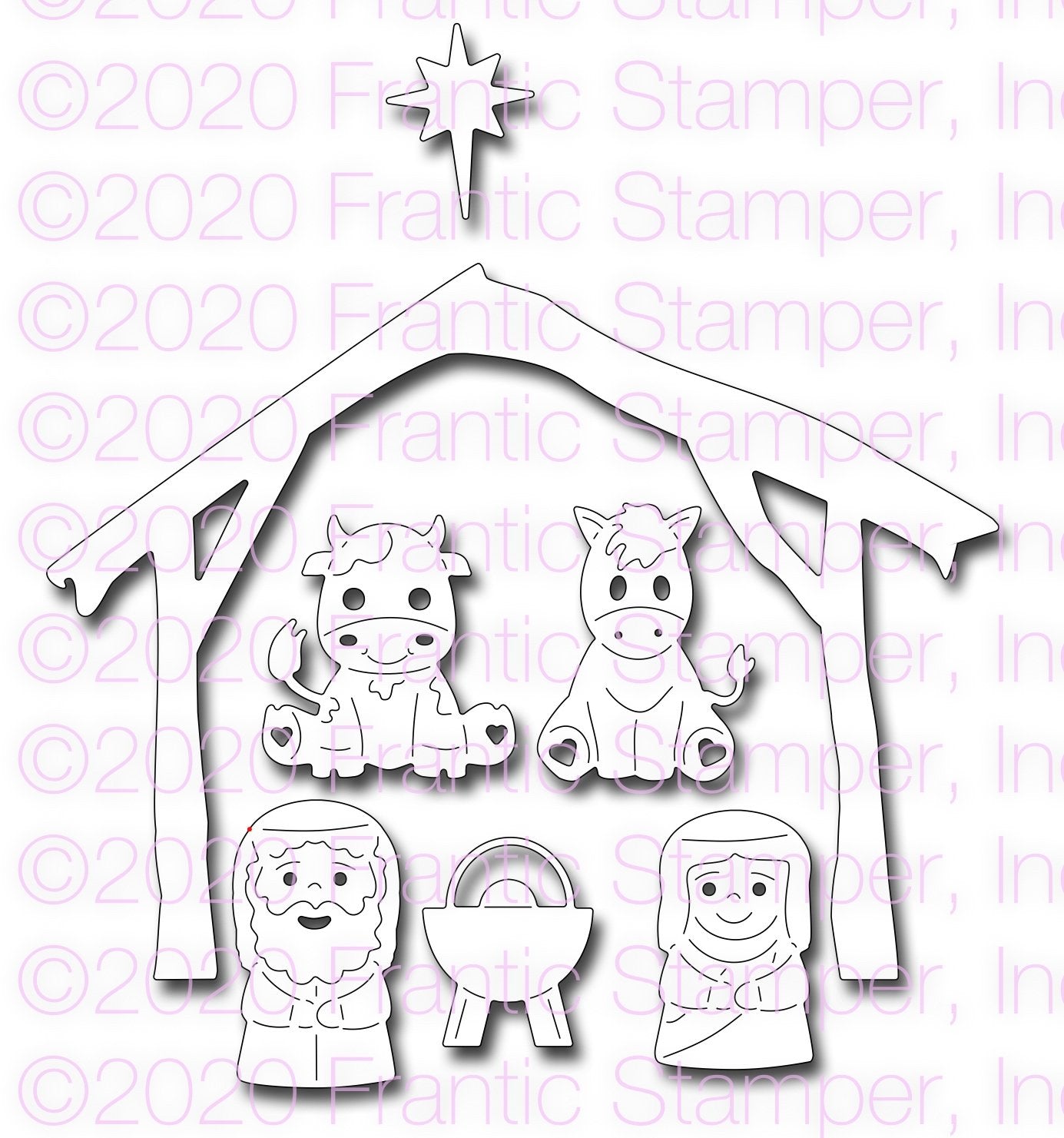Frantic Stamper Precision Die - Sweet Nativity