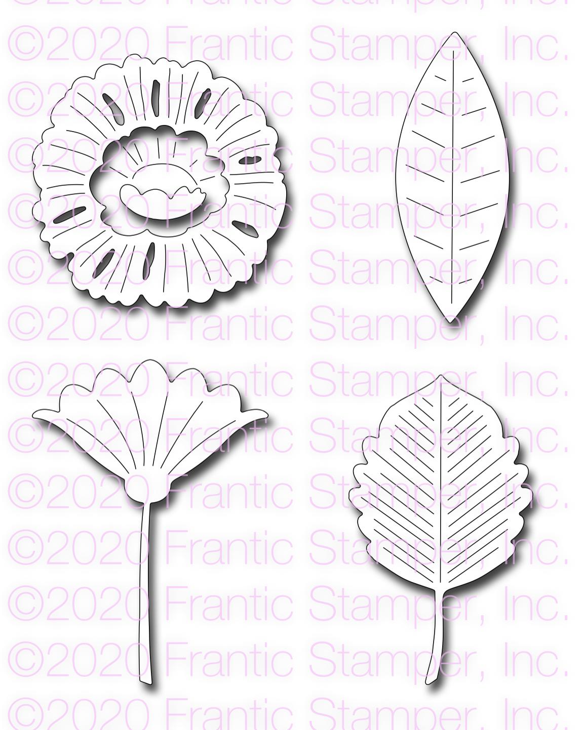 Frantic Stamper Precision Die - Fantasy Flowers