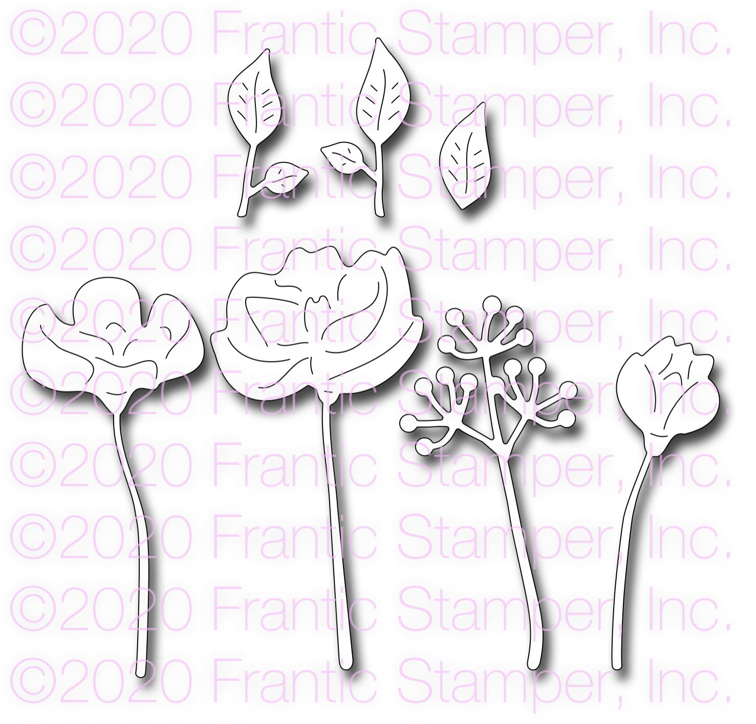 Frantic Stamper Precision Die - Long Stem Flowers