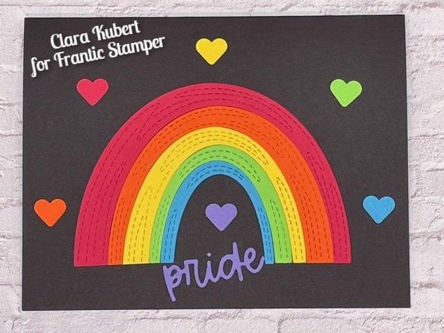 Frantic Stamper Precision Die - Happy Stitch Rainbow