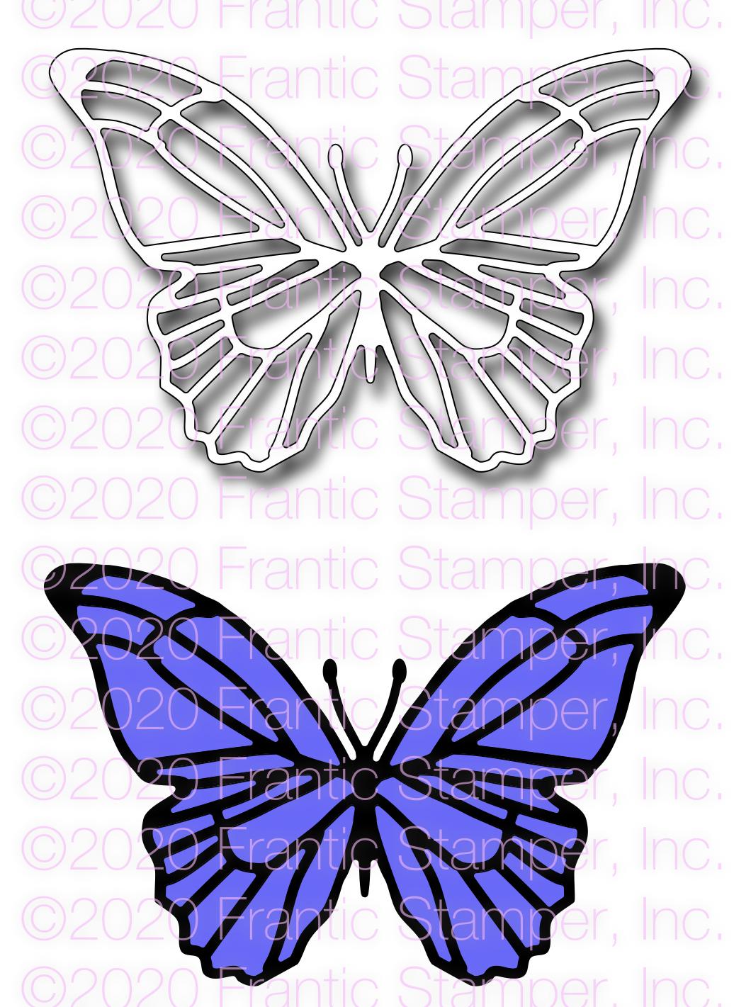 Frantic Stamper Precision Die - Western Lady Butterfly