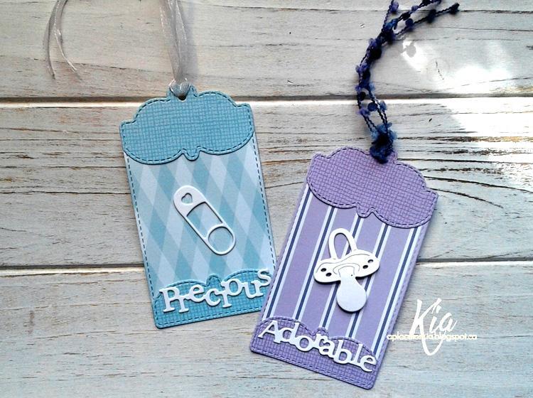 Frantic Stamper Precision Die - Tag Builder #2 - Baby Tag