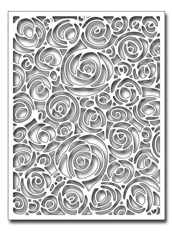 Frantic Stamper Precision Die - Spiral Rose Card Panel
