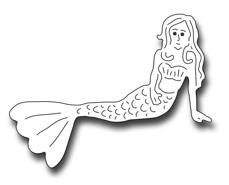 Frantic Stamper Precision Die - Lounging Mermaid