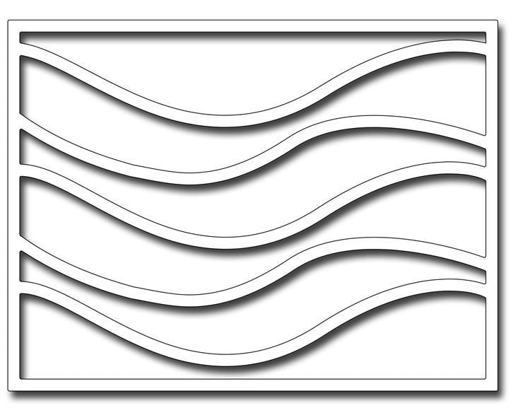 Frantic Stamper Precision Die - Rolling Wave Card Panel