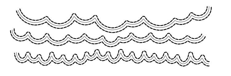 Frantic Stamper Precision Die - Stitched Waves