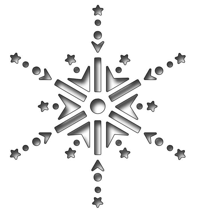 Frantic Stamper Precision Die - Reverse Cut Jeweled Snowflake