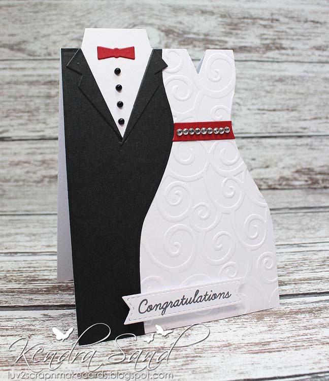 Frantic Stamper Precision Die - Bridal Couple Card Builder