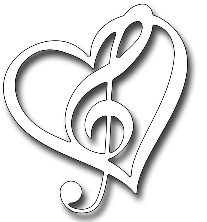 Frantic Stamper Precision Die - Musical Heart