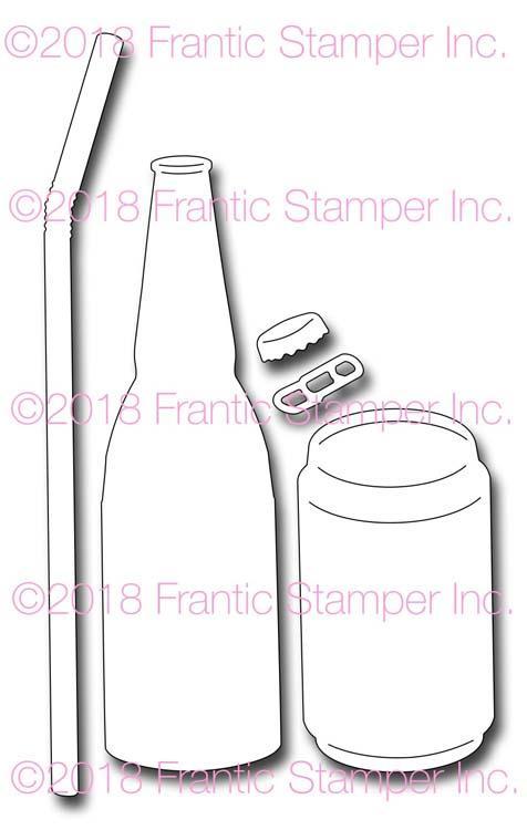 Frantic Stamper Precision Die - Soda or Beer Bottle and Can