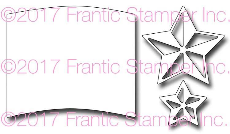 Frantic Stamper Precision Die - 3D Stars and Flag Field