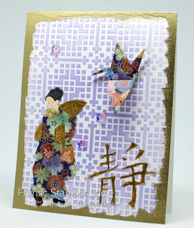 Frantic Stamper Precision Die - Geisha with Fan