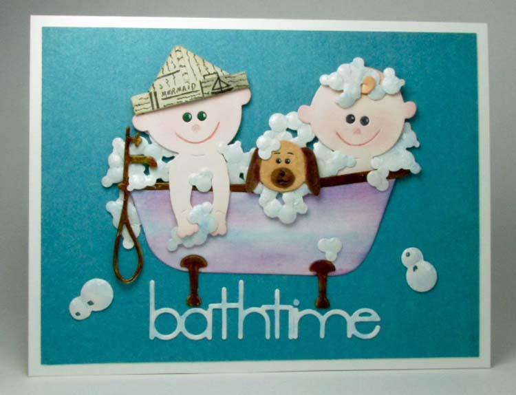 Frantic Stamper Precision Die - Bathtime & Bathtub