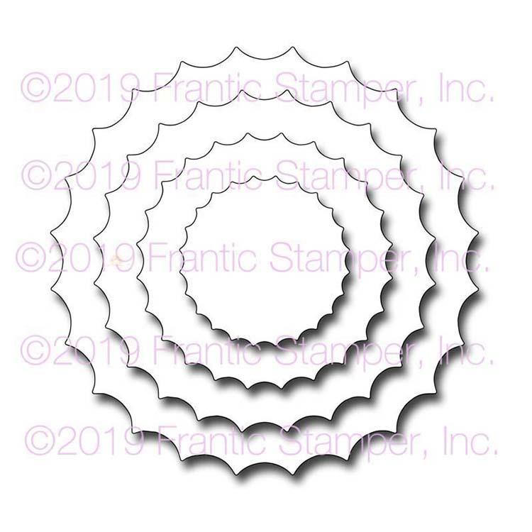 Frantic Stamper Precision Die - Inverted Scalloped Circles