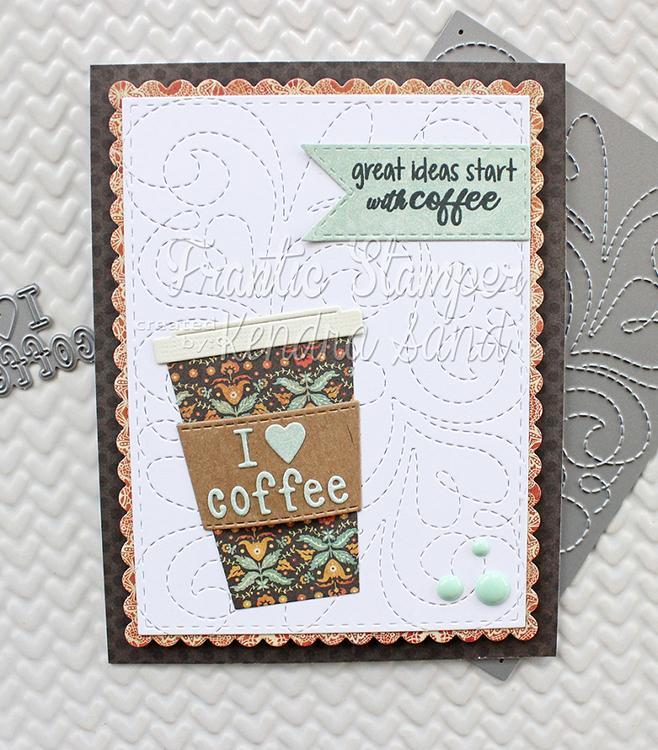 Frantic Stamper Precision Die - Stitched Sweet Swirls Card Panel