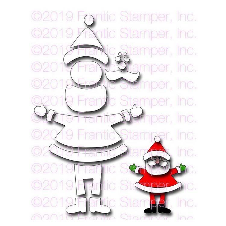 Frantic Stamper Precision Die - Build A Santa