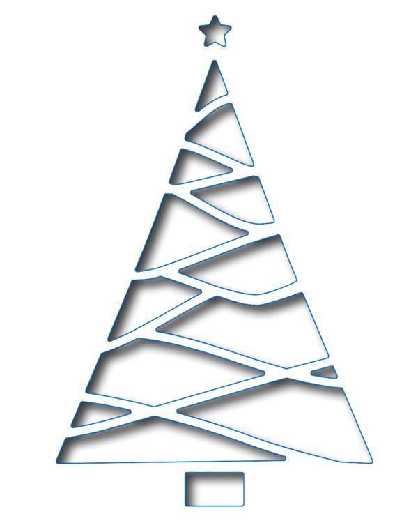 Frantic Stamper - Precision Dies - Reverse Cut Triangle Christmas tree