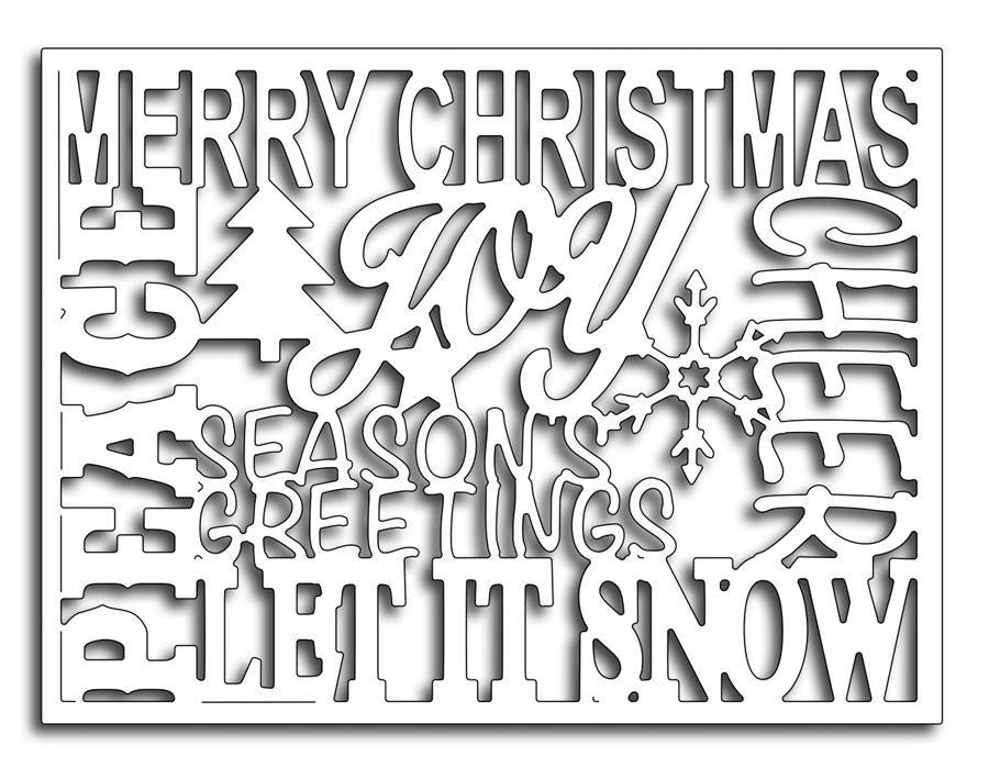 Frantic Stamper Precision Die - Christmas Words Card Panel