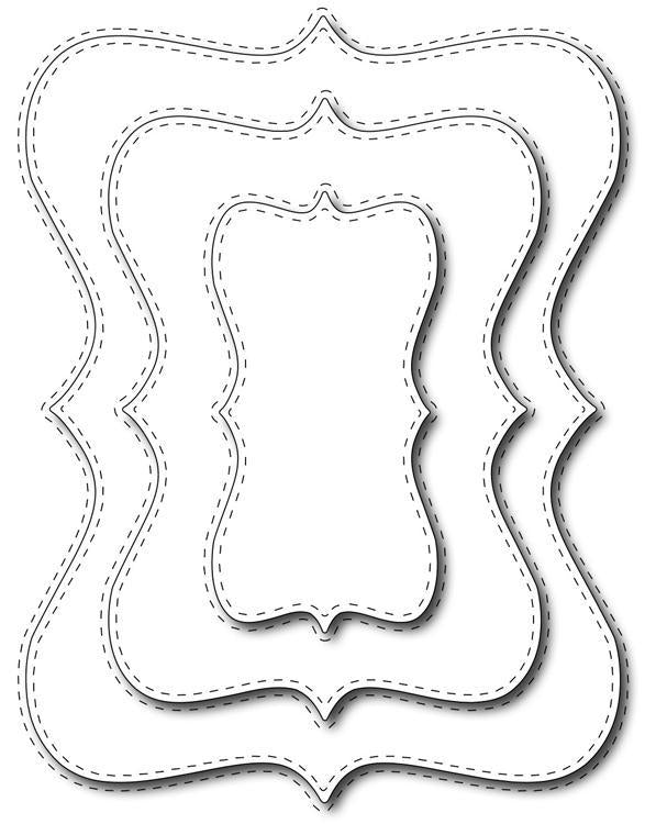 Frantic Stamper Precision Die - Stitched Bracket Labels