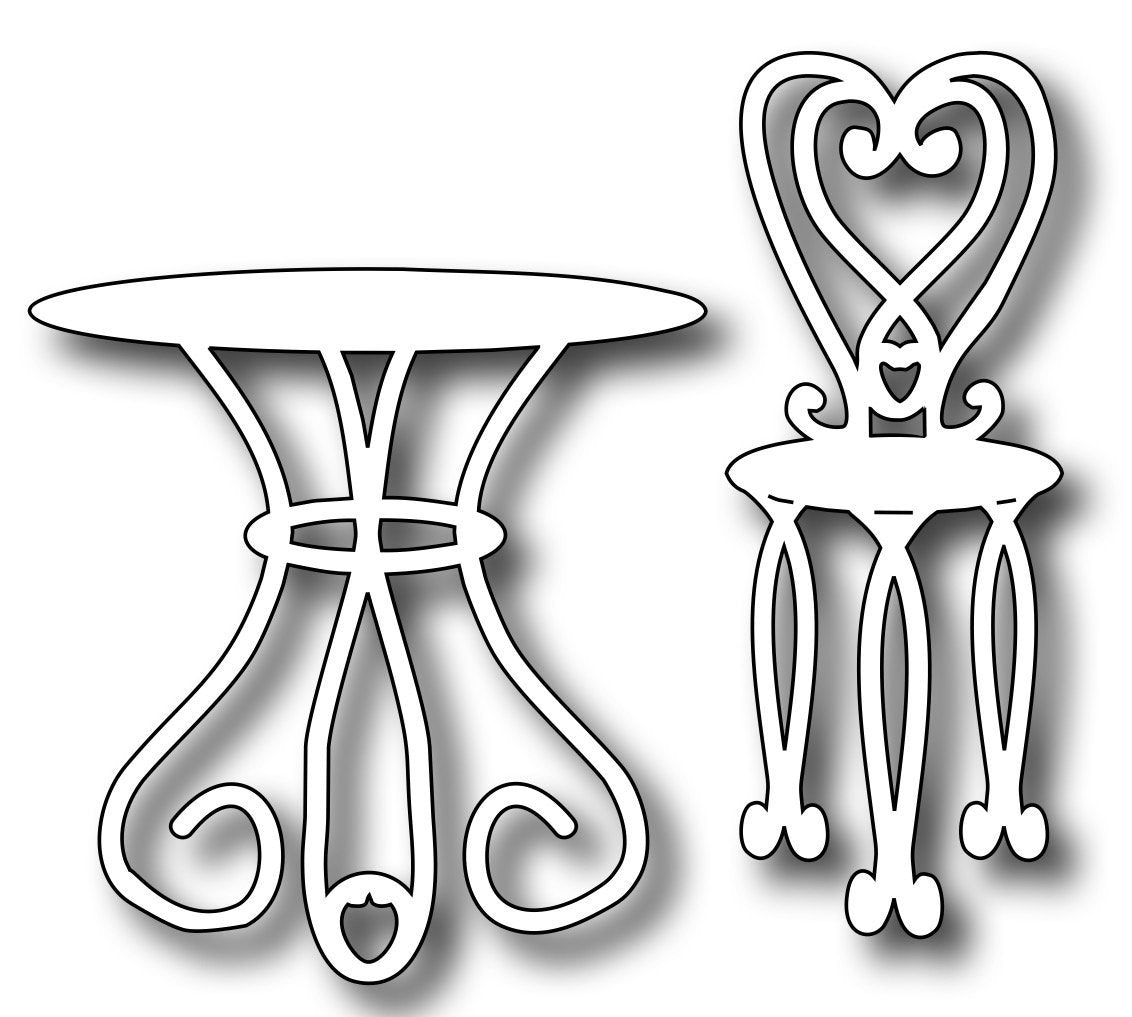Frantic Stamper Precision Die - Bistro Table and Chairs