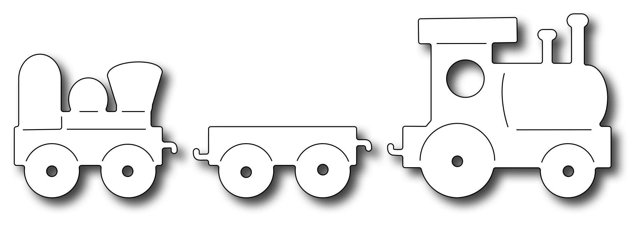 Frantic Stamper Precision Die - Toy Train (set of 3 dies)