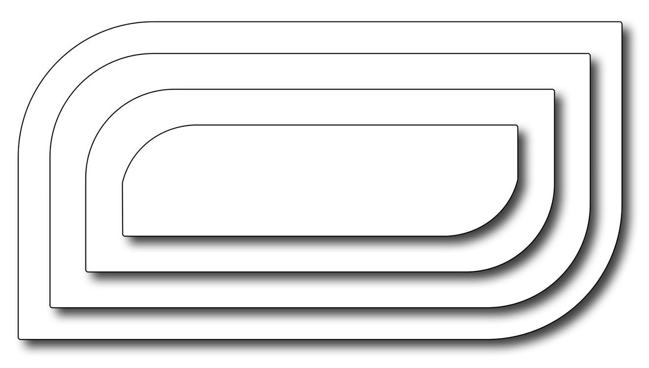 Frantic Stamper Precision Die - Petal Rectangles In-Betweens