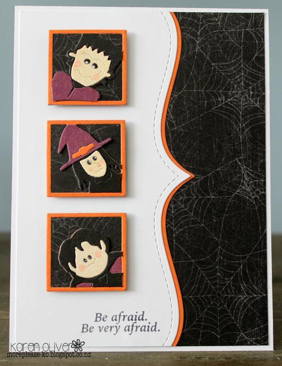 Frantic Stamper Precision Die - Peeking Halloween Trio