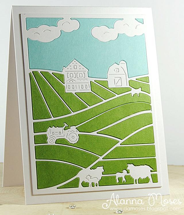 Frantic Stamper Precision Die - Farm Scene Card Panel